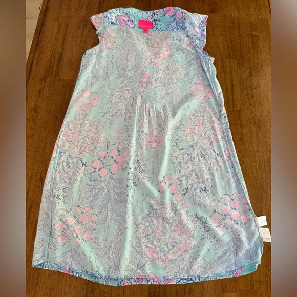 Lilly Pulitzer Joan Tunic Dress SZ S Blue Ibiza Now You Sea Me - Picture 13 of 15